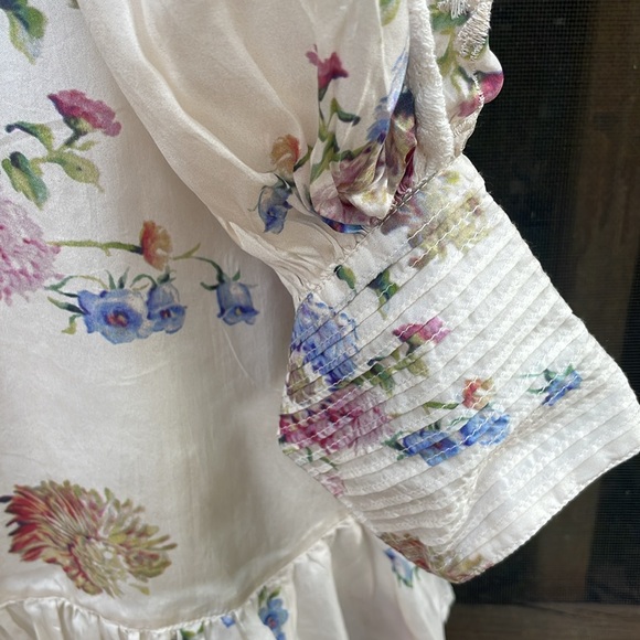 Floral Lace Ruffle Mini Dress - Picture 2 of 11